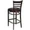 Flash Furniture Ladder Back Mahogany Wood Restaurant Barstool, Black Vinyl Seat, PK2 2-XU-DGW0005BARLAD-MAH-BLKV-GG - alternate 6